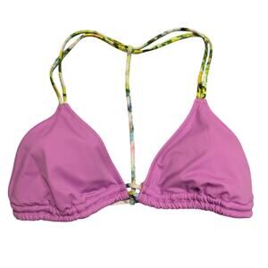 Victoria's Secret Bikini Top Women's Large Purple Racer String Y2K EUC‎